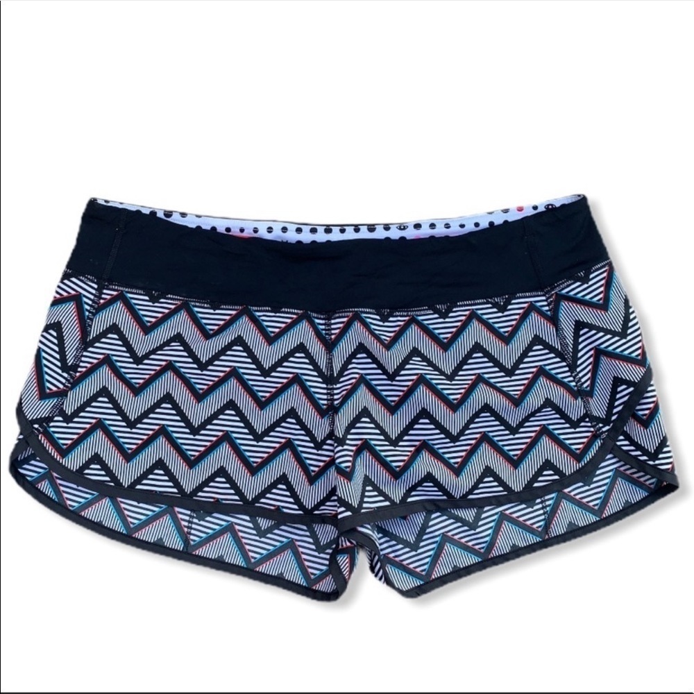 LULULEMON ELECTRIC CHEVRON SPEED SHORTS SZ 8